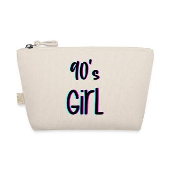 90's girl year 1990 gift idea - Organic Pouch - nature - Front