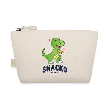 Snackosaurus with cookie gift idea - Organic Pouch - nature - Front