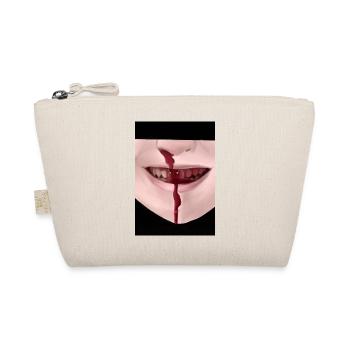 bloody nose blutige nase halloween horror - Bio-Täschchen - Natur - Vorne