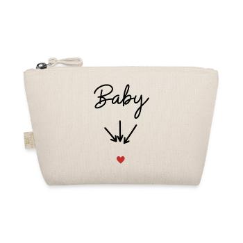 Baby- Geschenkidee Mama schwanger - Bio-Täschchen - Natur - Vorne
