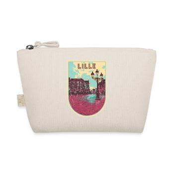 Badge retro, Lille France est ma ville natale - Trousse biologique - nature - Devant