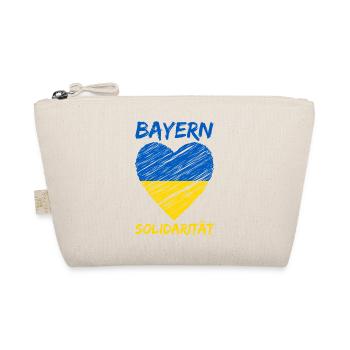 Bayern Solidarität Ukraine Friede Peace Herz - Bio-Täschchen - Natur - Vorne