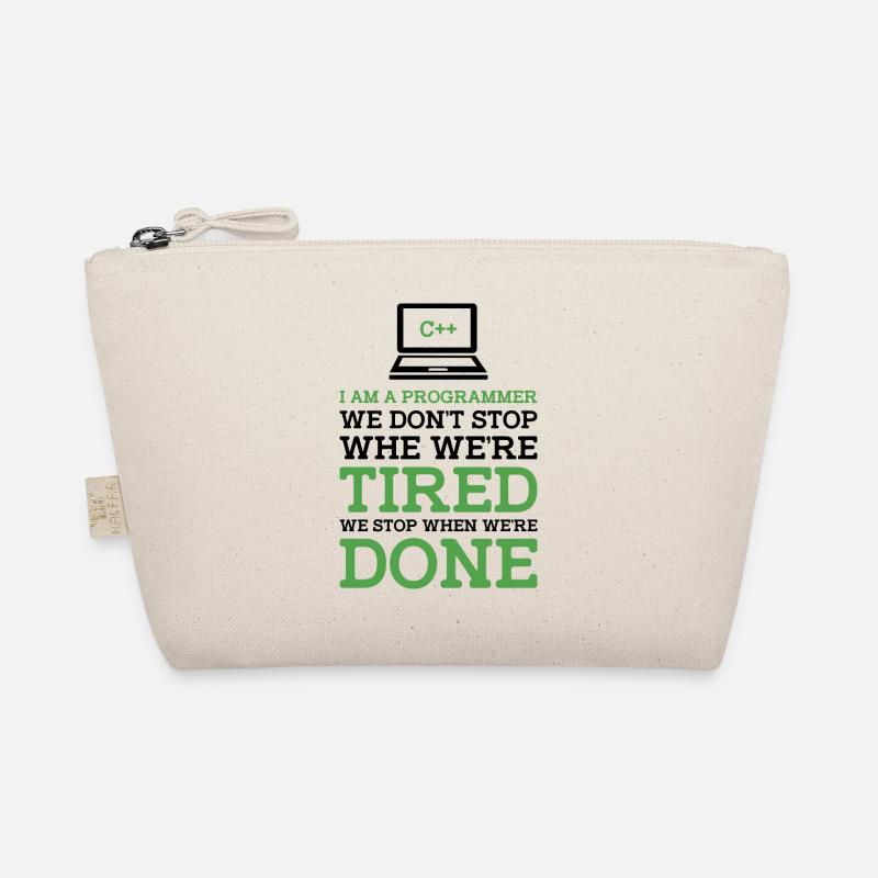 I'm A Programmer We Don't Stop When We're Tired Pr Bio-Täschchen