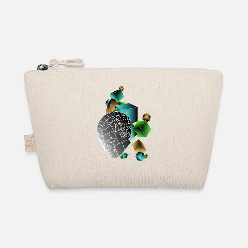 Roboter mit Würfeln bunt Bio-Täschchen