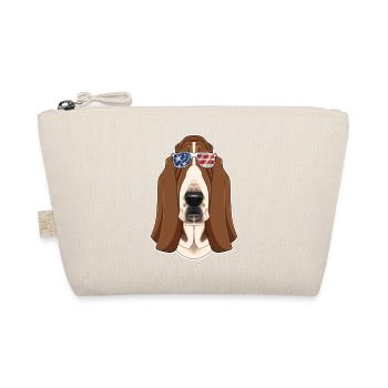 Basset Hound USA Sunglasses I American Flag - Bio-Täschchen - Natur - Vorne