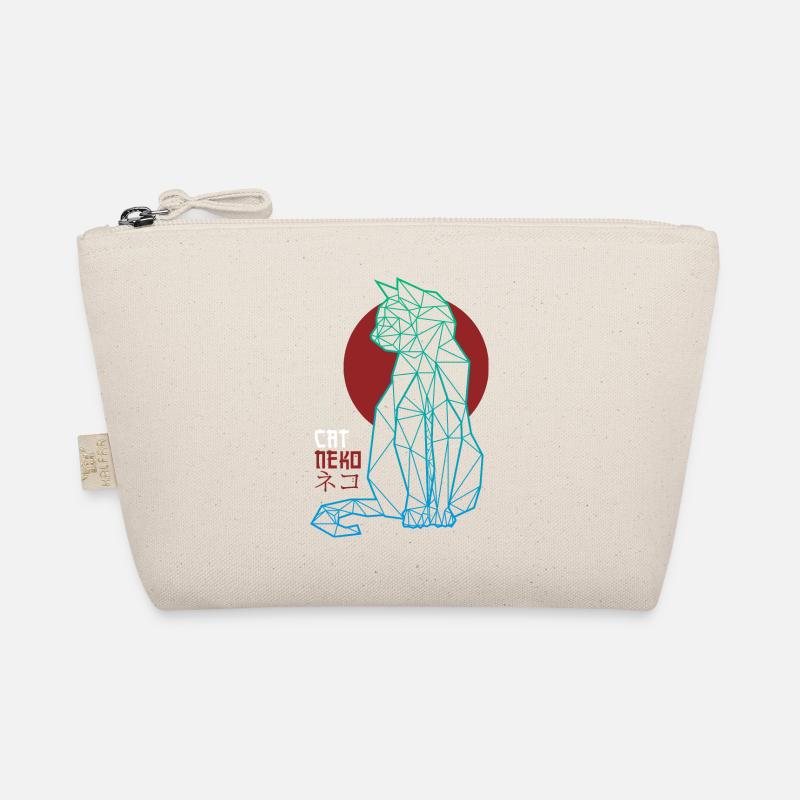 Katze, Neko und ネコ - Bio-Täschchen - Natur