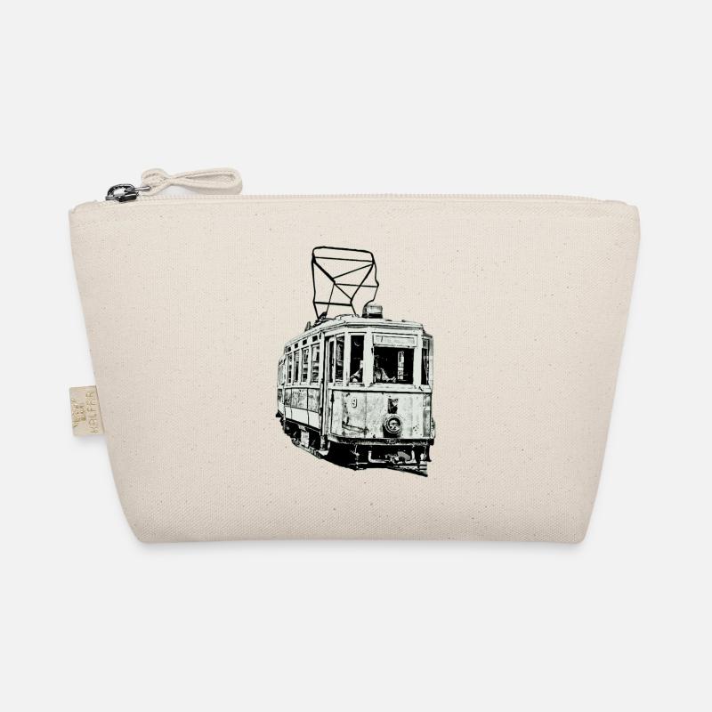 Tram Strassenbahn Train - Bio-Täschchen - Natur