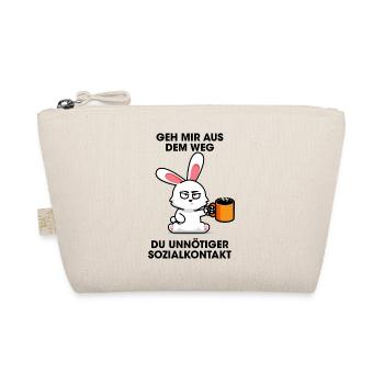 Bad Morning Rabbit - Bio-Täschchen - Natur - Vorne