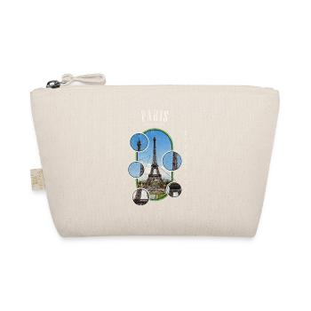 Paris France City Skyline Home Love - Organic Pouch - nature - Front