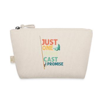 Just One More Cast I Promise Fishing Angler - Organic Pouch - nature - Front