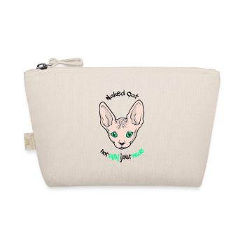 Naked Cat- lustiges Sphynx-Katzendesign - Bio-Täschchen - Natur - Vorne