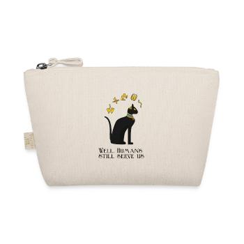 Funny cat design with hieroglyphics - Organic Pouch - nature - Front