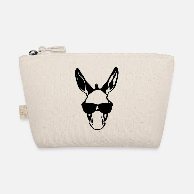 Esel mit Sonnenbrille Lustige Geschenkidee Bio-Täschchen