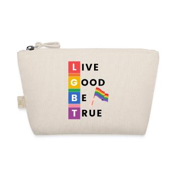 Live Good Be True - Pride - Bio-Täschchen - Natur - Vorne
