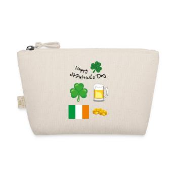 Happy St. Patrick day. Festive design - Organic Pouch - nature - Front