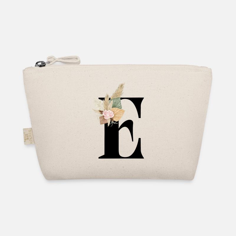 blumiger Buchstabe E Bio-Täschchen