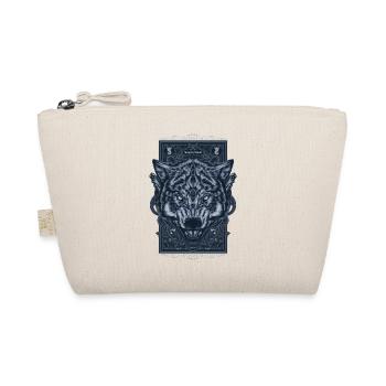 Wolf with an aggressive look gift - Organic Pouch - nature - Front