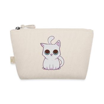 Chaton kawaii blanc - Trousse biologique - nature - Devant