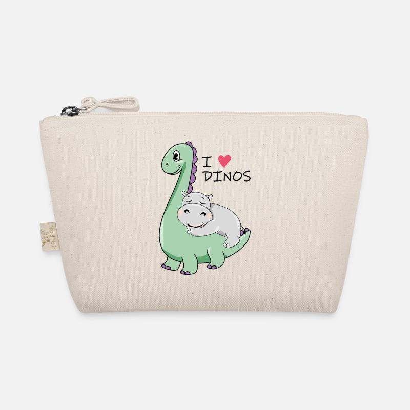 Ich liebe Dinos - Bio-Täschchen - Natur