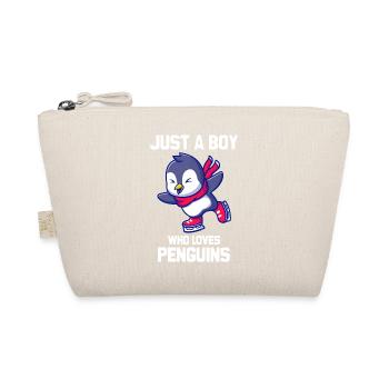 funny ice skate penguin lover motif - Organic Pouch - nature - Front