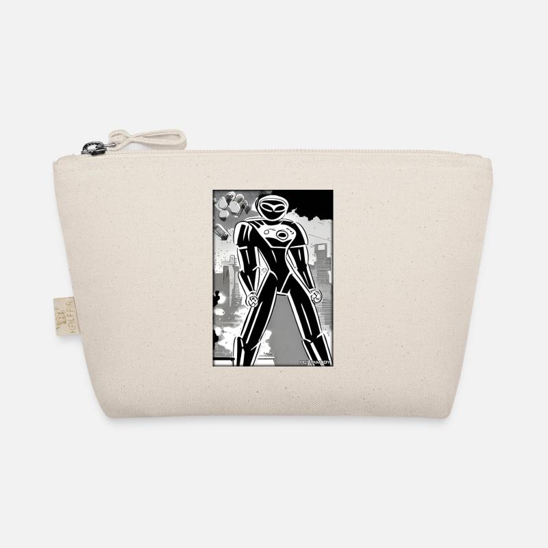 Roboter Comic Zukunft Cyborg Maschine Technik Bio-Täschchen