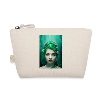 Mermaid with coral green hair - Organic Pouch - nature - Front