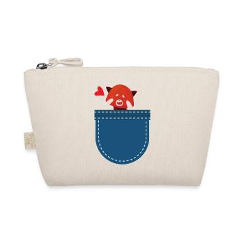 Zoo Tierliebhaber Geschenk Brusttasche Roter Panda - Bio-Täschchen - Natur - Vorne