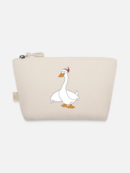 funny animals for Christmas - Organic Pouch - nature - Front