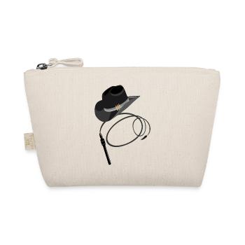 Cowboy hat and whip - Organic Pouch - nature - Front