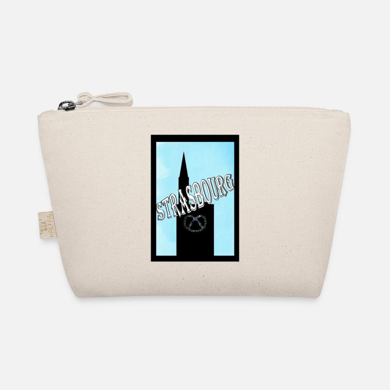 Strasbourg Alsace Pretzel Cathedral - Organic Pouch - nature