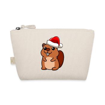 Beaver Comic Christmas - Organic Pouch - nature - Front