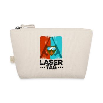 Retro Graphic Lasertag Player Lasertag Phaser Lase - Bio-Täschchen - Natur - Vorne