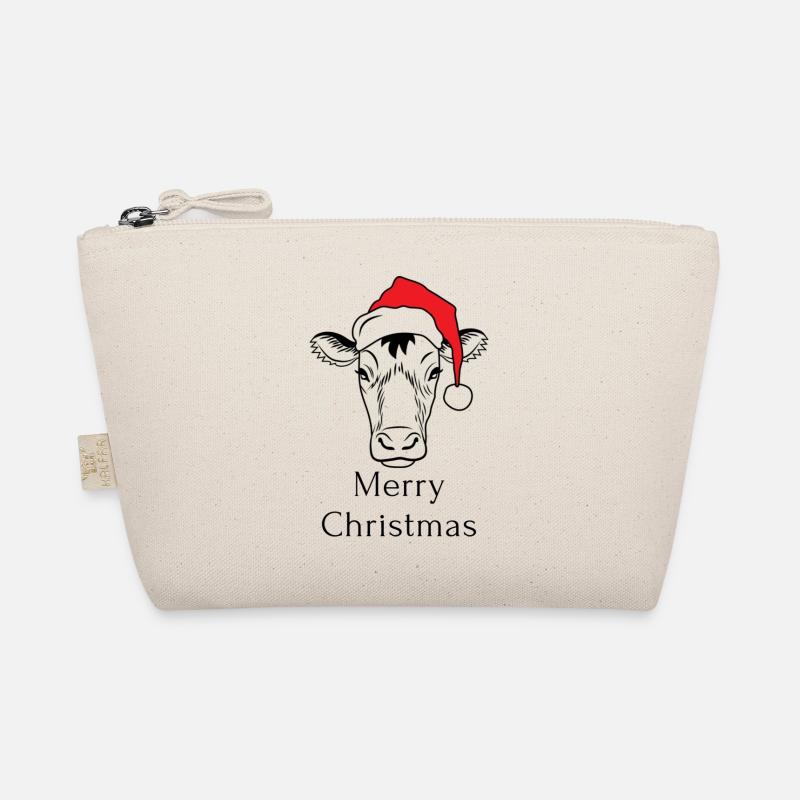 Merry Christmas Cow - Bio-Täschchen - Natur