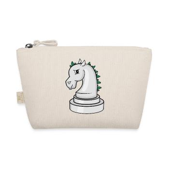 Chess piece: annoyed punk chess horse - Organic Pouch - nature - Front