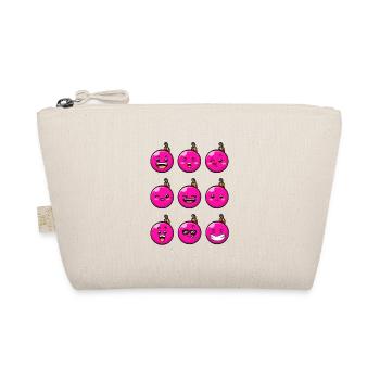 9 Christmas baubles #7/10 Pink - Organic Pouch - nature - Front