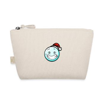 Snowball with Christmas hat #6/9 - Organic Pouch - nature - Front