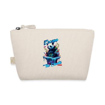 ESCAPE THE CLIMATE (change) - Pand Bear Version - Bio-Täschchen - Natur - Vorne