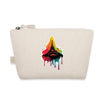 Colorful Drip Design Eiffel Tower - Organic Pouch - nature - Front