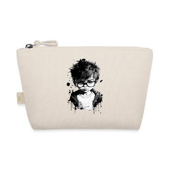 Petit garçon de dessin animé avec des lunettes - Trousse biologique - nature - Devant