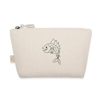 Fisch, Fische, Geschenk, Geschenkidee - Bio-Täschchen - Natur - Vorne