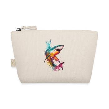 Paint the Shark - all speed to the shark - Organic Pouch - nature - Front
