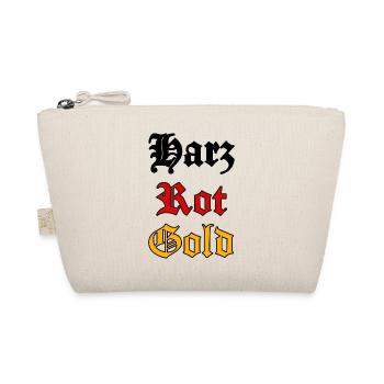 Harz Rot Gold Schriftzug Altdeutsch Deutschland - Bio-Täschchen - Natur - Vorne