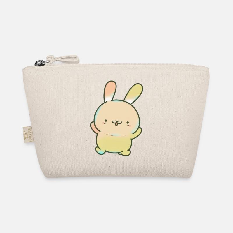 Kawaii Cute Happy Dancing Rabbit Organic Pouch