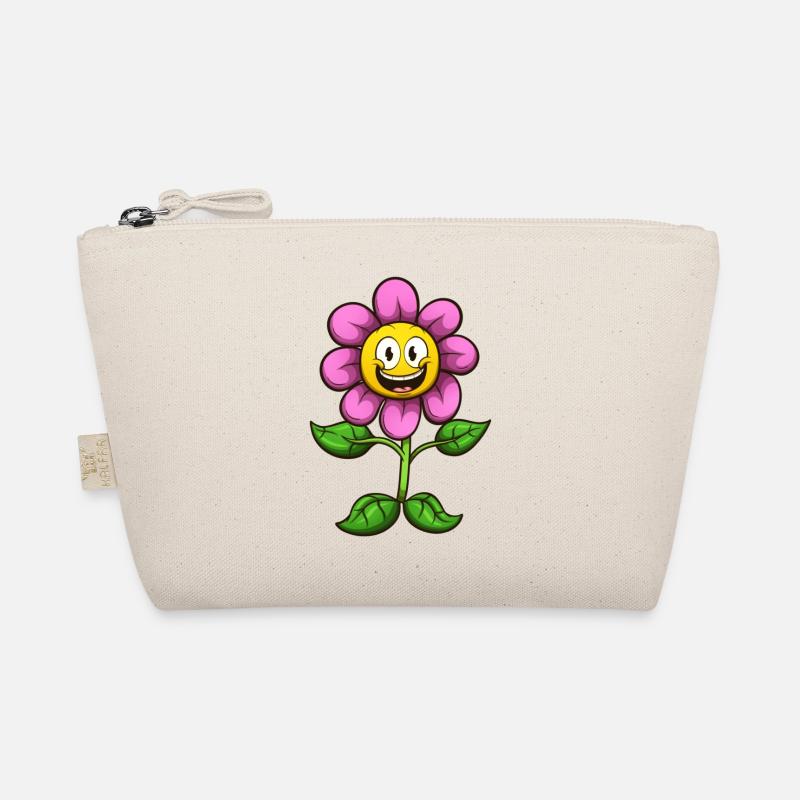 Adorable fleur de dessin animé Trousse biologique