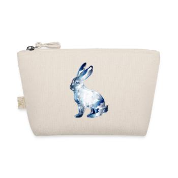 glass rabbit colored in glass look - Organic Pouch - nature - Front