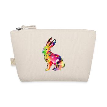 colorful shimmering rabbit - Organic Pouch - nature - Front