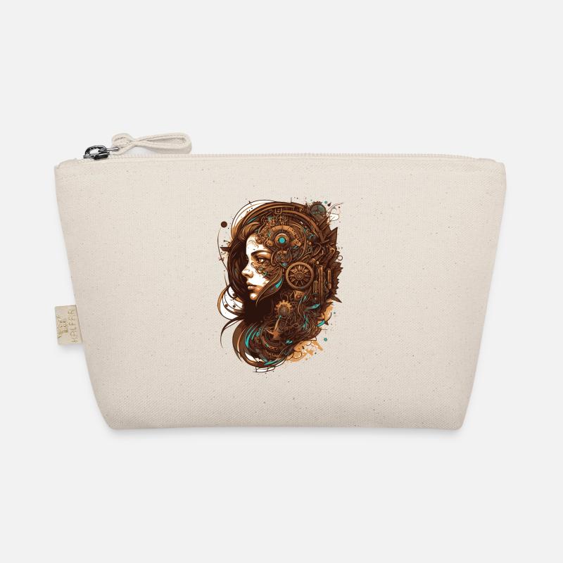 Girl merges with steampunk machines Organic Pouch