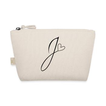 Buchstabe J Buchstabe-J Kalligrafie - Bio-Täschchen - Natur - Vorne