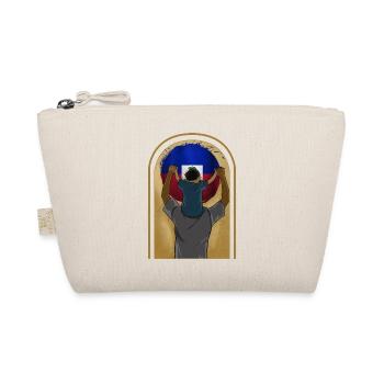 Haiti Haitian Flagge Vater Kind I Geschenk - Bio-Täschchen - Natur - Vorne