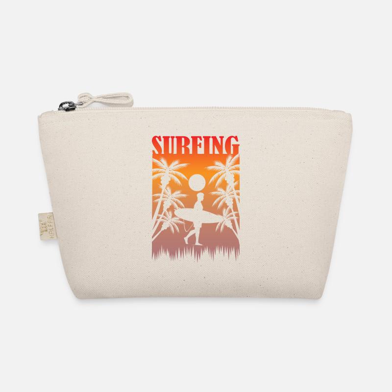 Surfing Surfboard Surfer Geschenkidee Bio-Täschchen